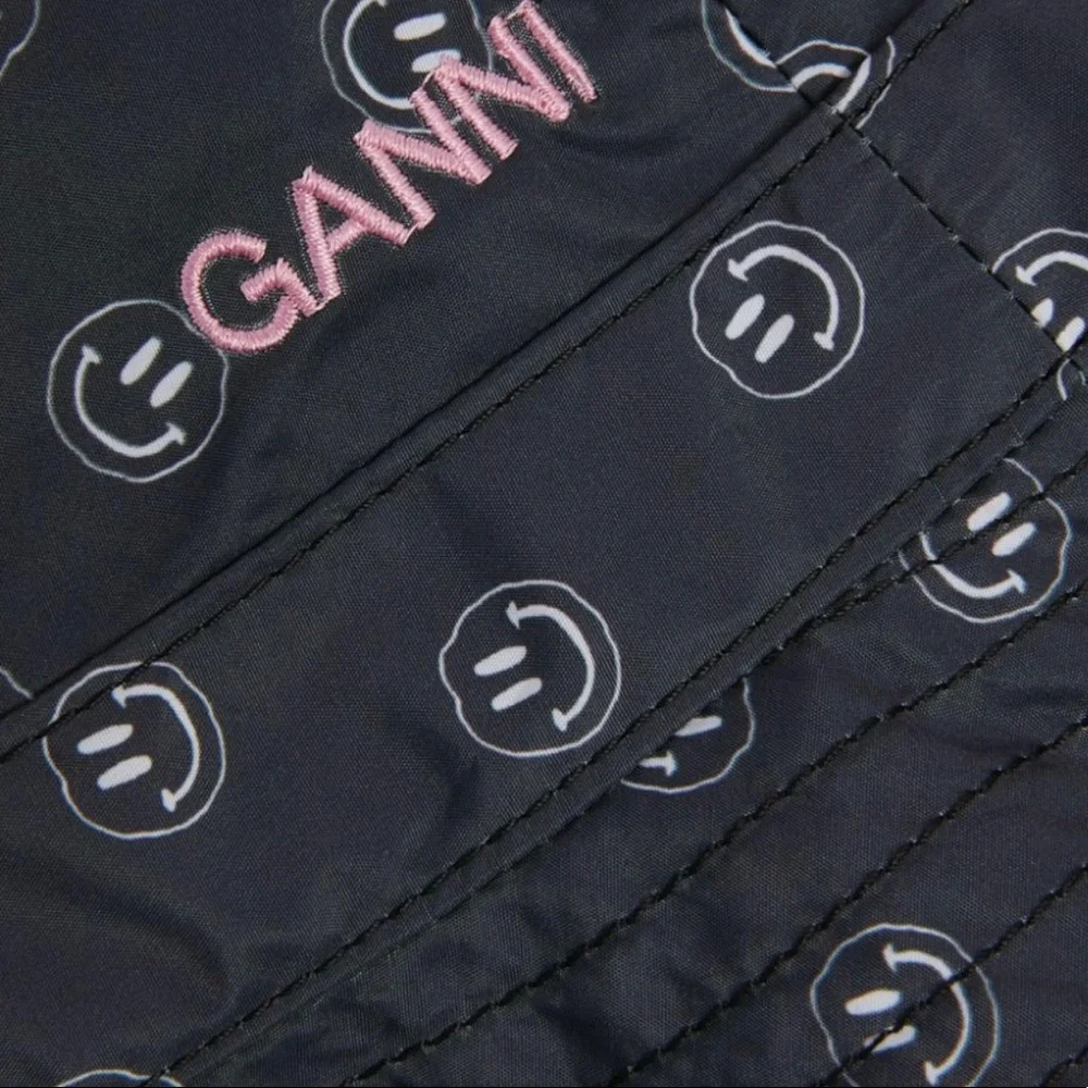 Ganni | Recycled Smiley Face Logo Print Bucket Hat - Picture 8 of 16